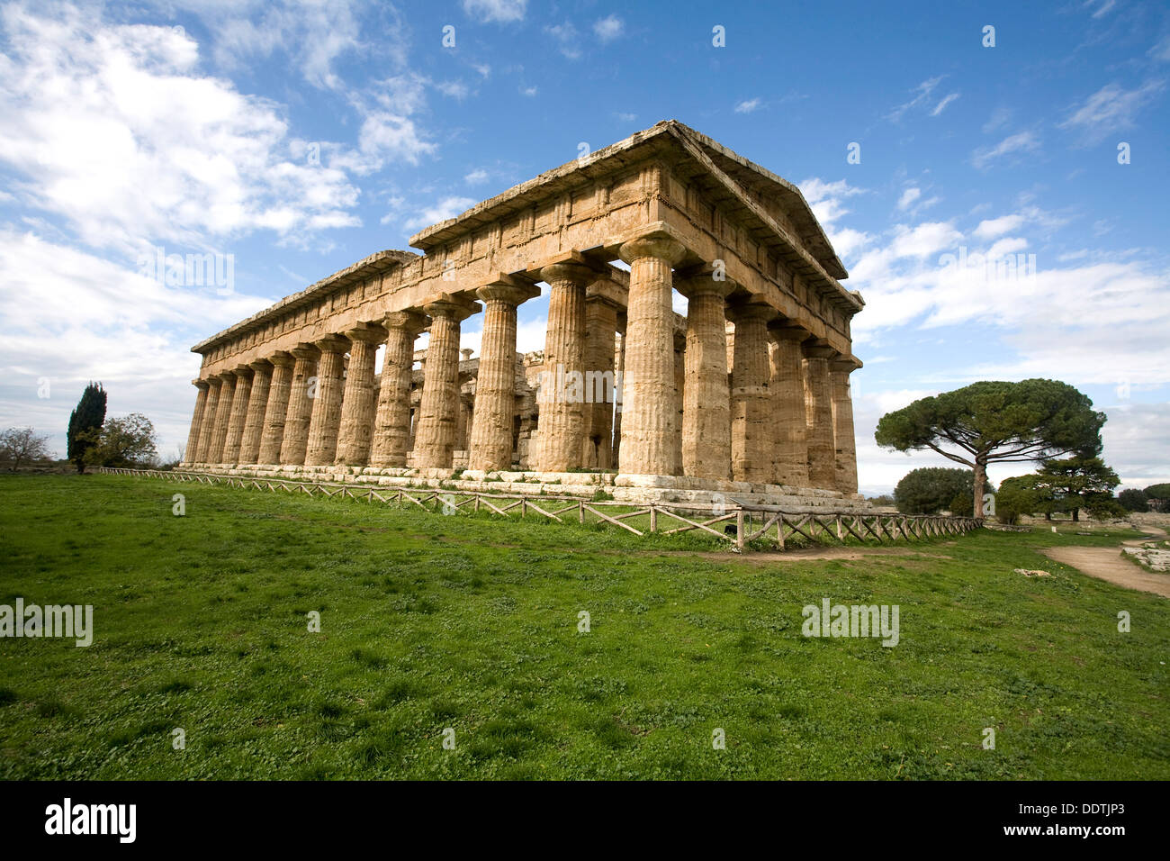 The Temple of Neptune, Peastum, Italy. Artist: Samuel Magal Stock Photo