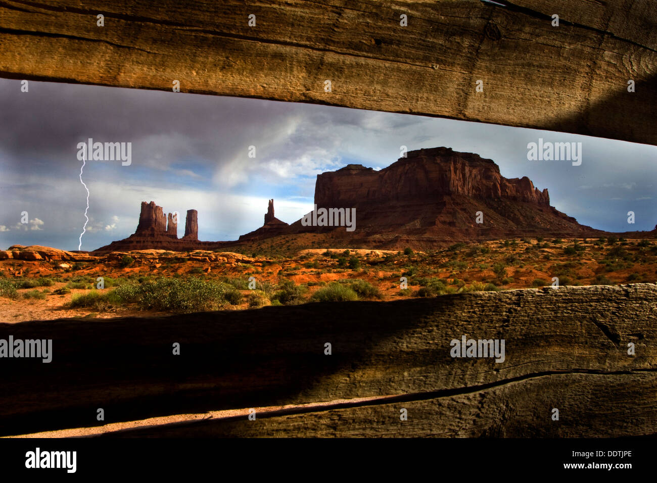 Summer storm in Monument Valley Stock Photo - Alamy