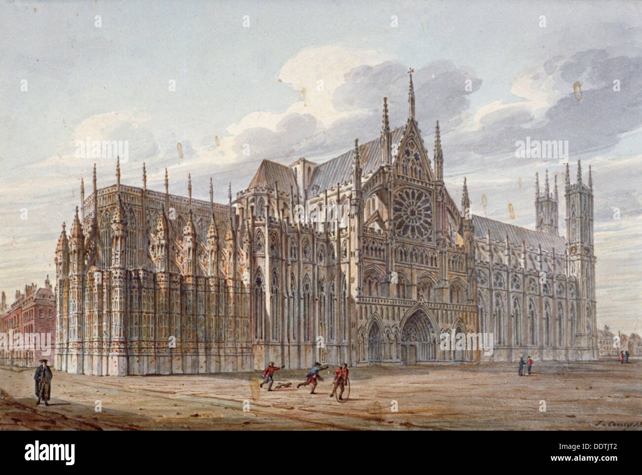 Westminster Abbey, London, 1816.                      Artist: John Coney Stock Photo