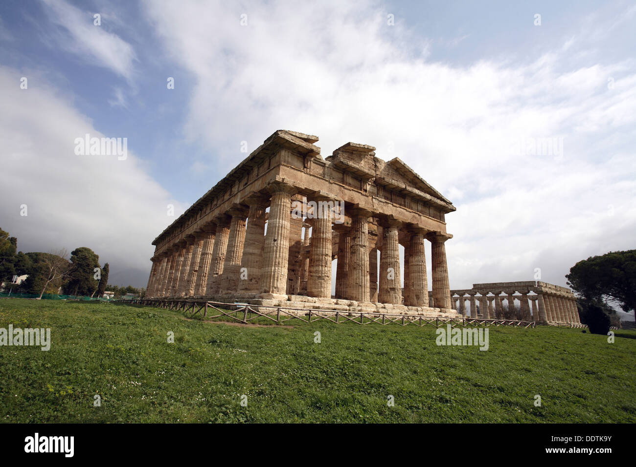 The Temple of Neptune, Peastum, Italy. Artist: Samuel Magal Stock Photo