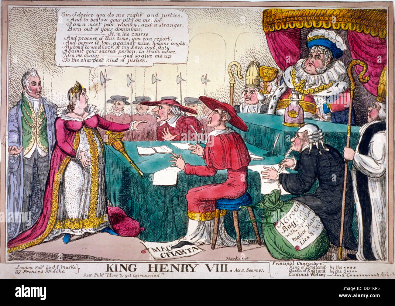 'King Henry VIII, act II, scene iv', c1820. Artist: JL Marks Stock ...