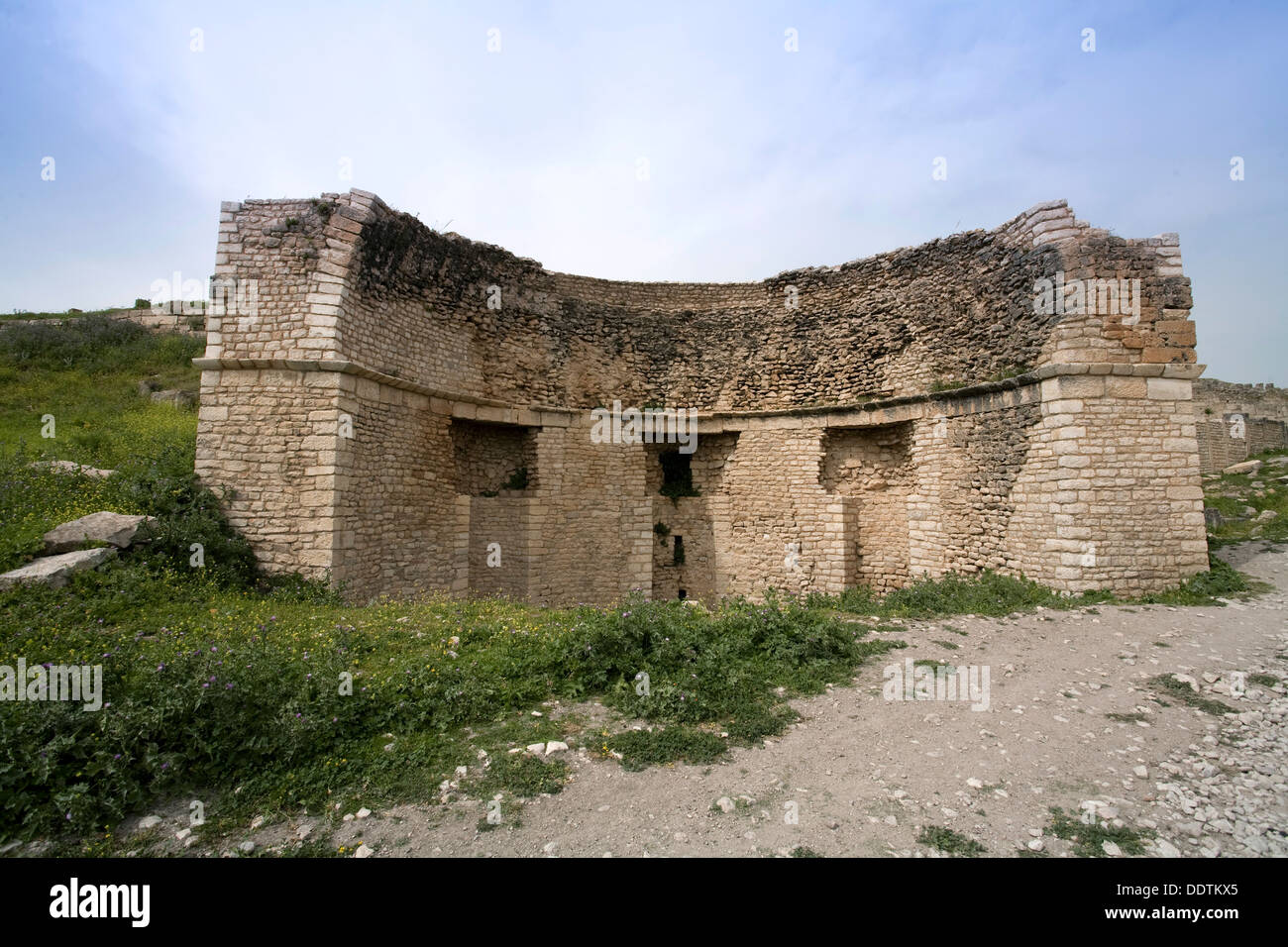 The Great Nymphaeum at Dougga (Thugga), Tunisia. Artist: Samuel Magal Stock Photo