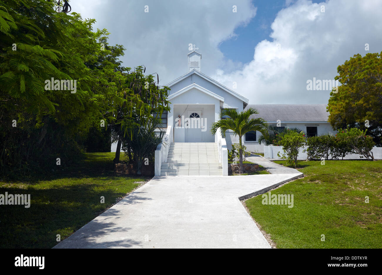 Roman Catholic Church, George town, Great Exuma Island, Bahamas, Caribbean Stock Photo