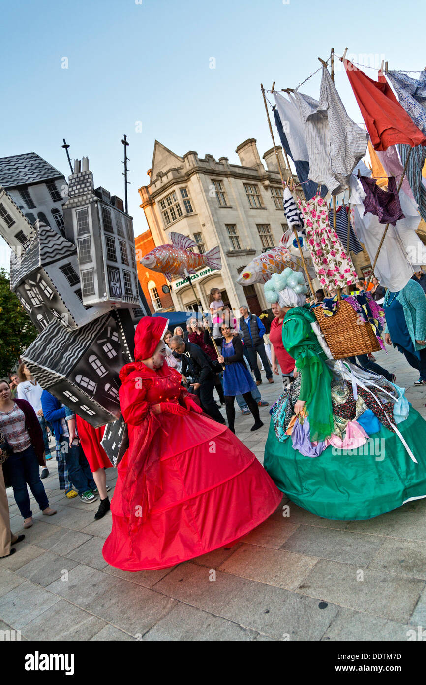 Lantern parade during the Arts Festival in Cathedral Square