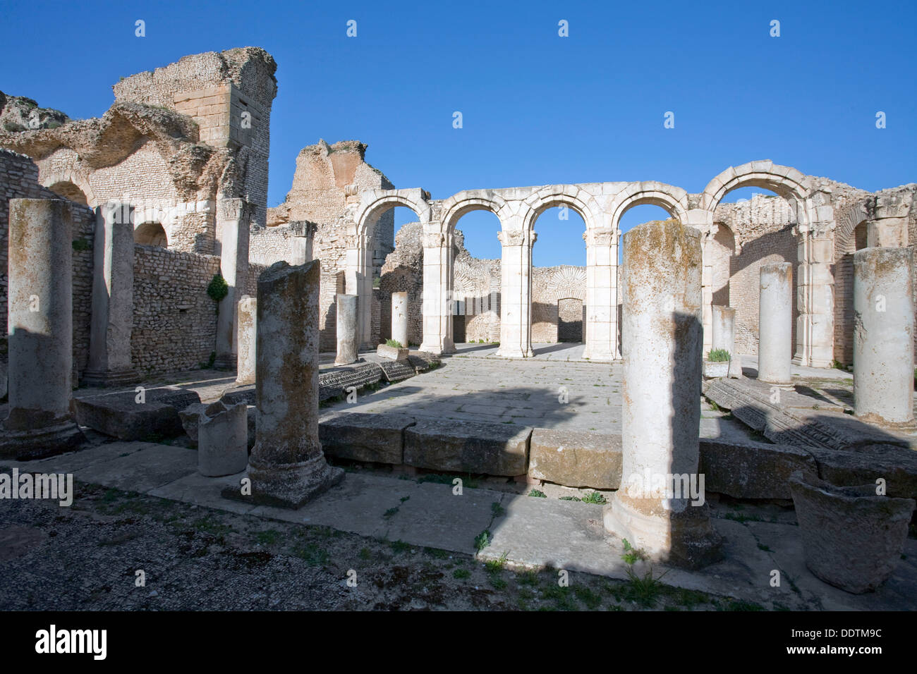 The Great Baths of Mactaris, Tunisia. Artist Samuel Magal Stock Photo