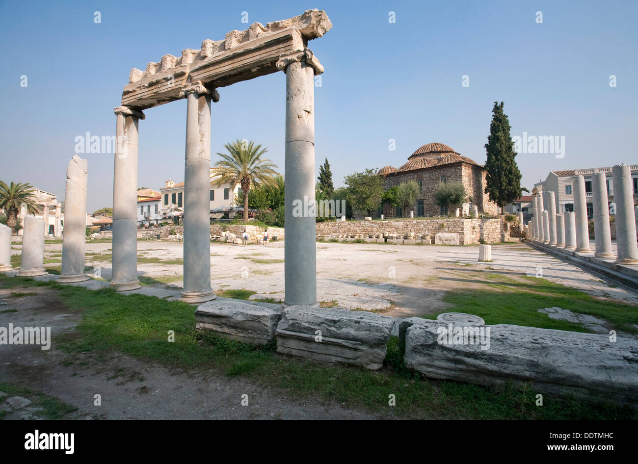 A portico in the Roman Agora of Athens, Greece. Artist: Samuel Magal Stock Photo