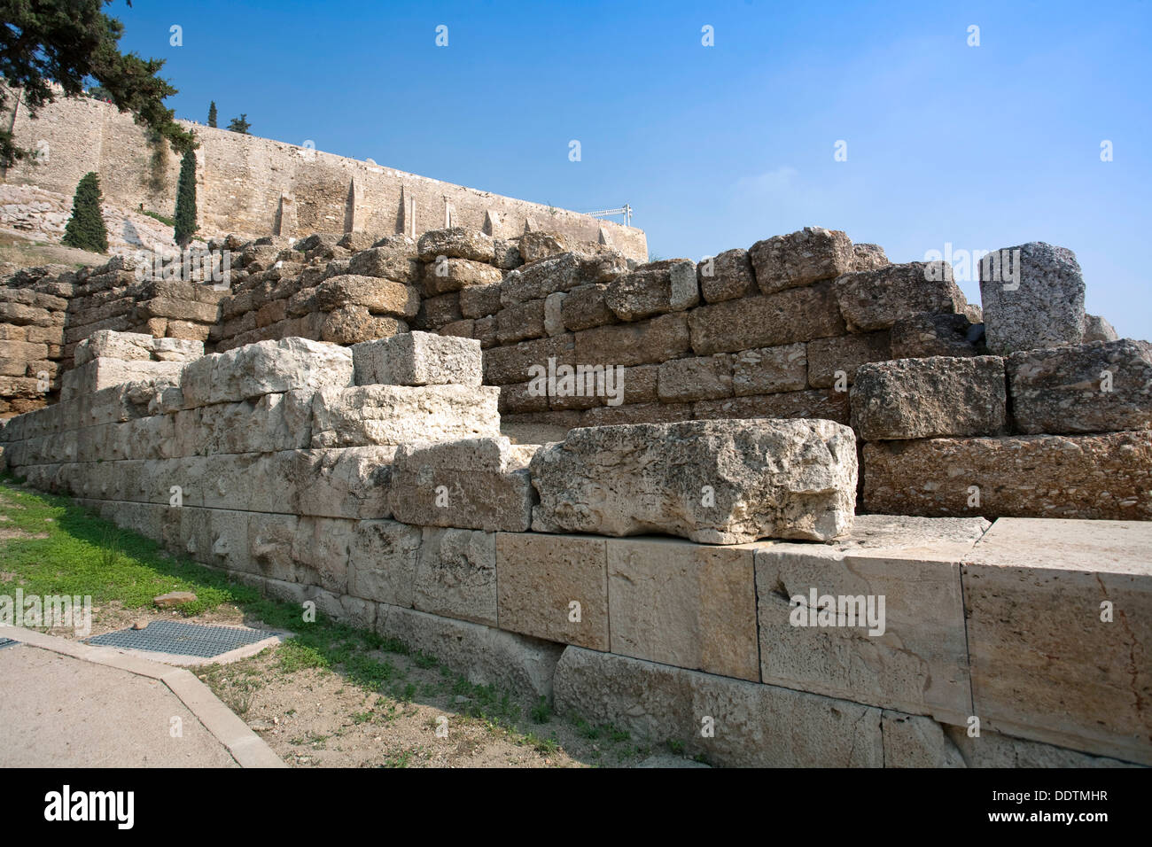 Walls of The Acropolis, Athens, Greece. Artist: Samuel Magal Stock Photo