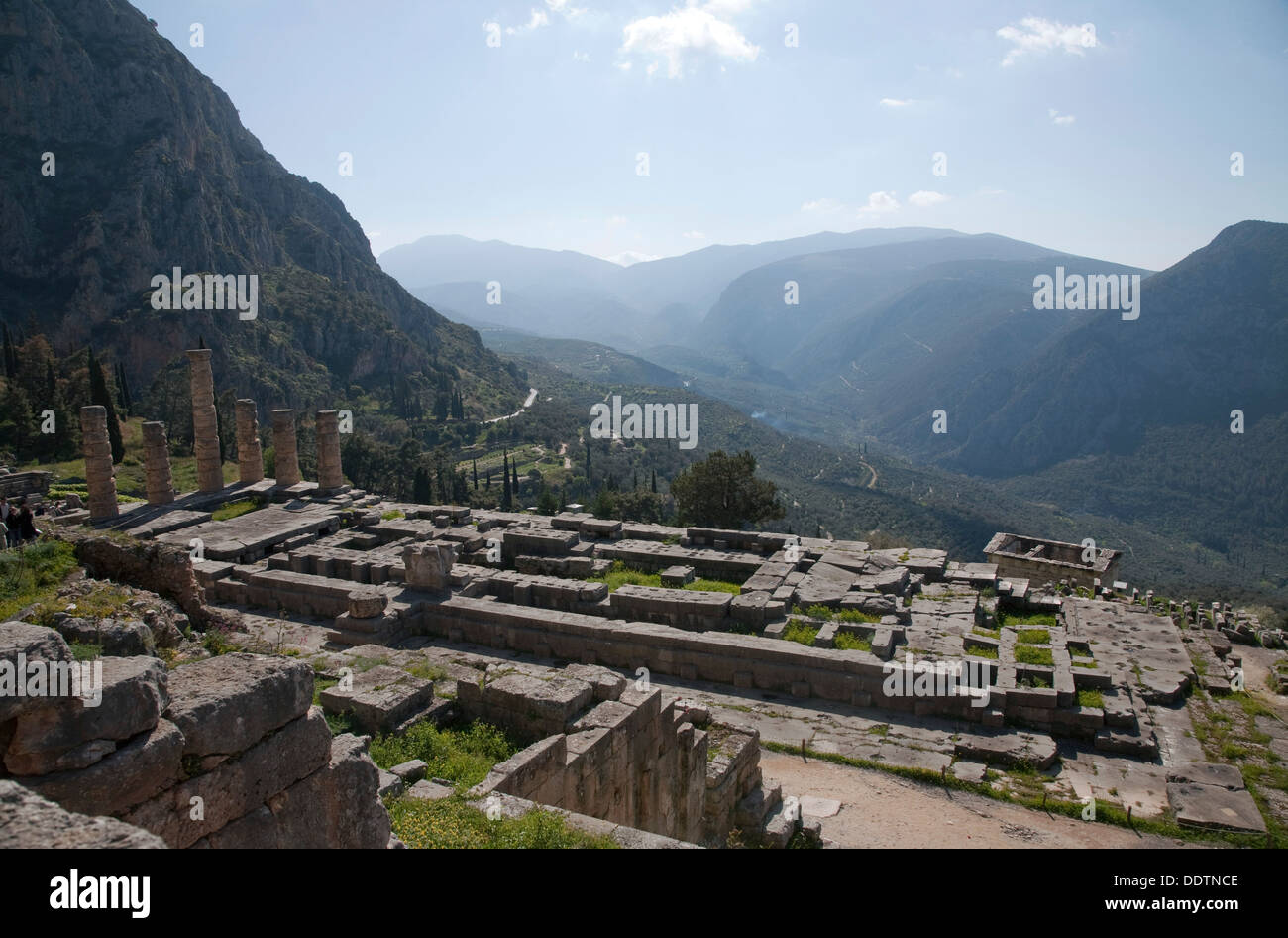The Temple of Apollo, Delphi, Greece. Artist: Samuel Magal Stock Photo