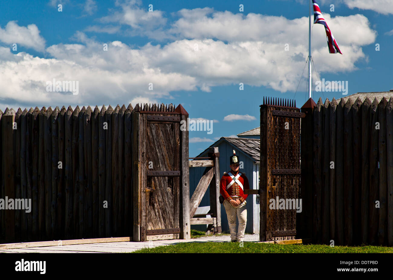 Fort George Niagara on the Lake Ontario Canada front gate Stock Photo
