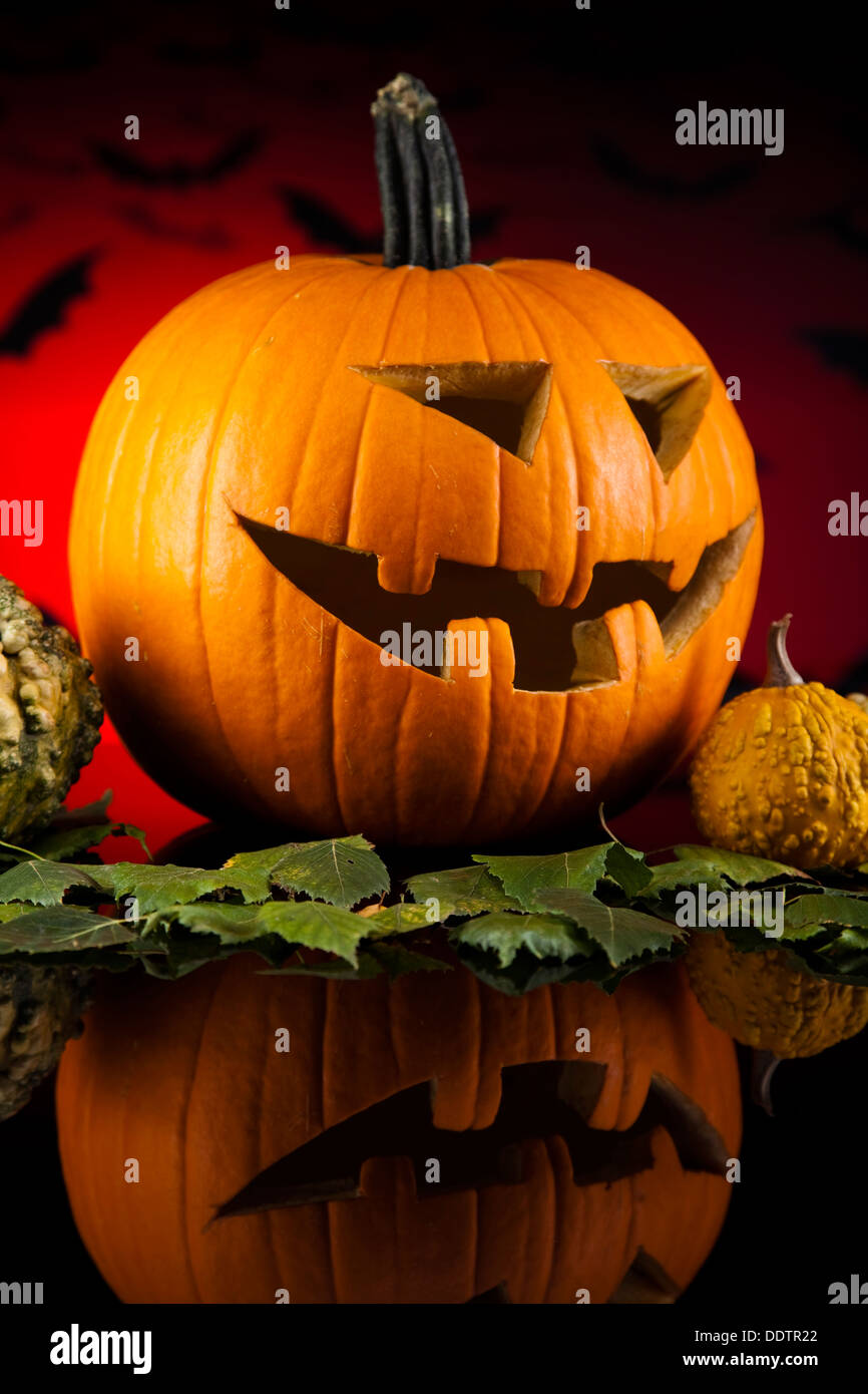 Halloween background with bats Stock Photo - Alamy