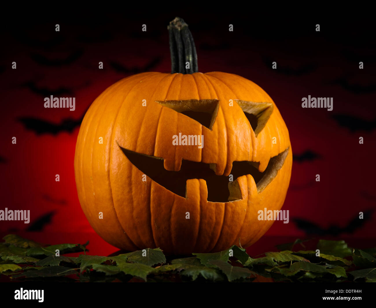 Halloween background with bats Stock Photo - Alamy