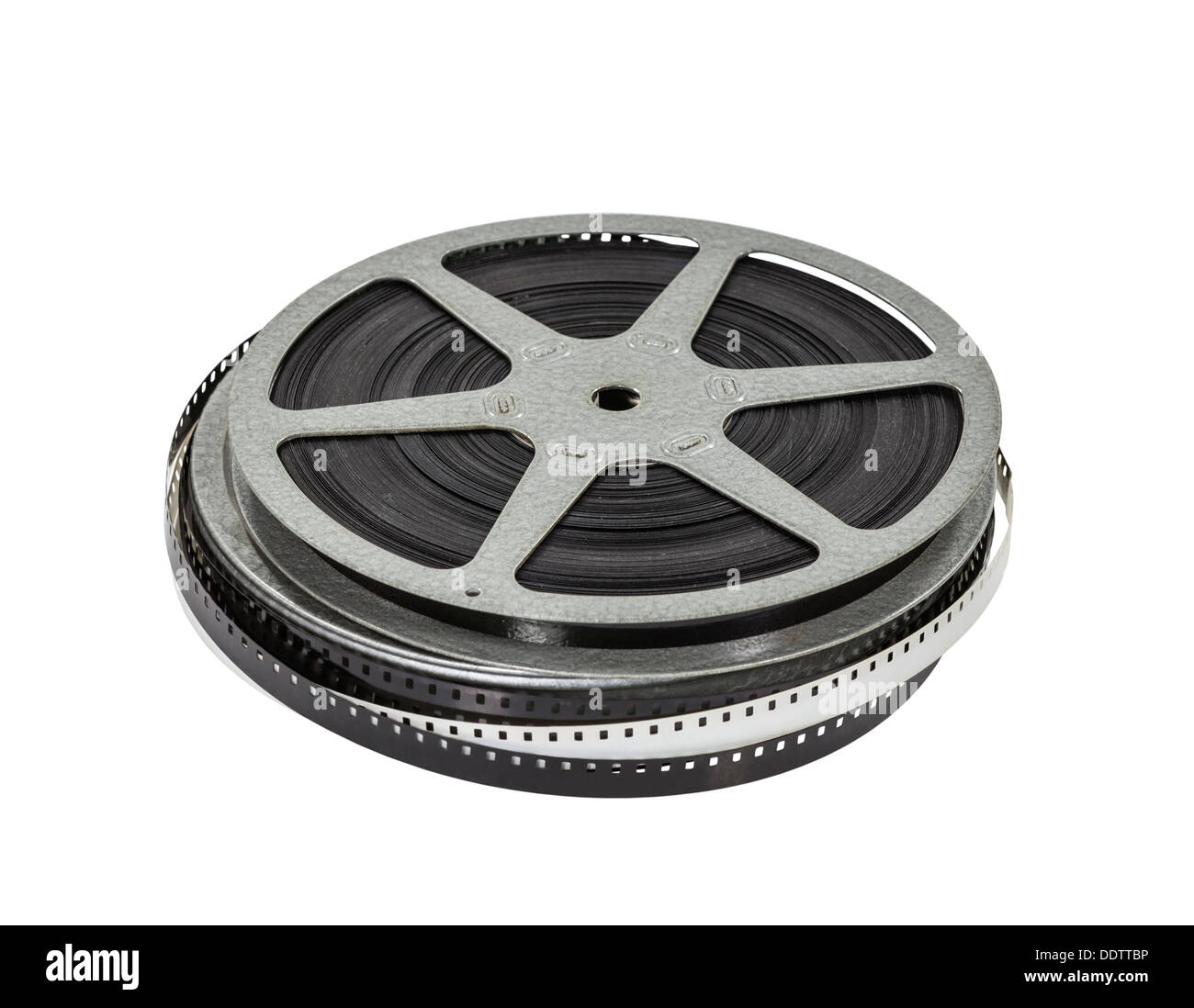 Vintage home movie film reel and can Stock Photo - Alamy