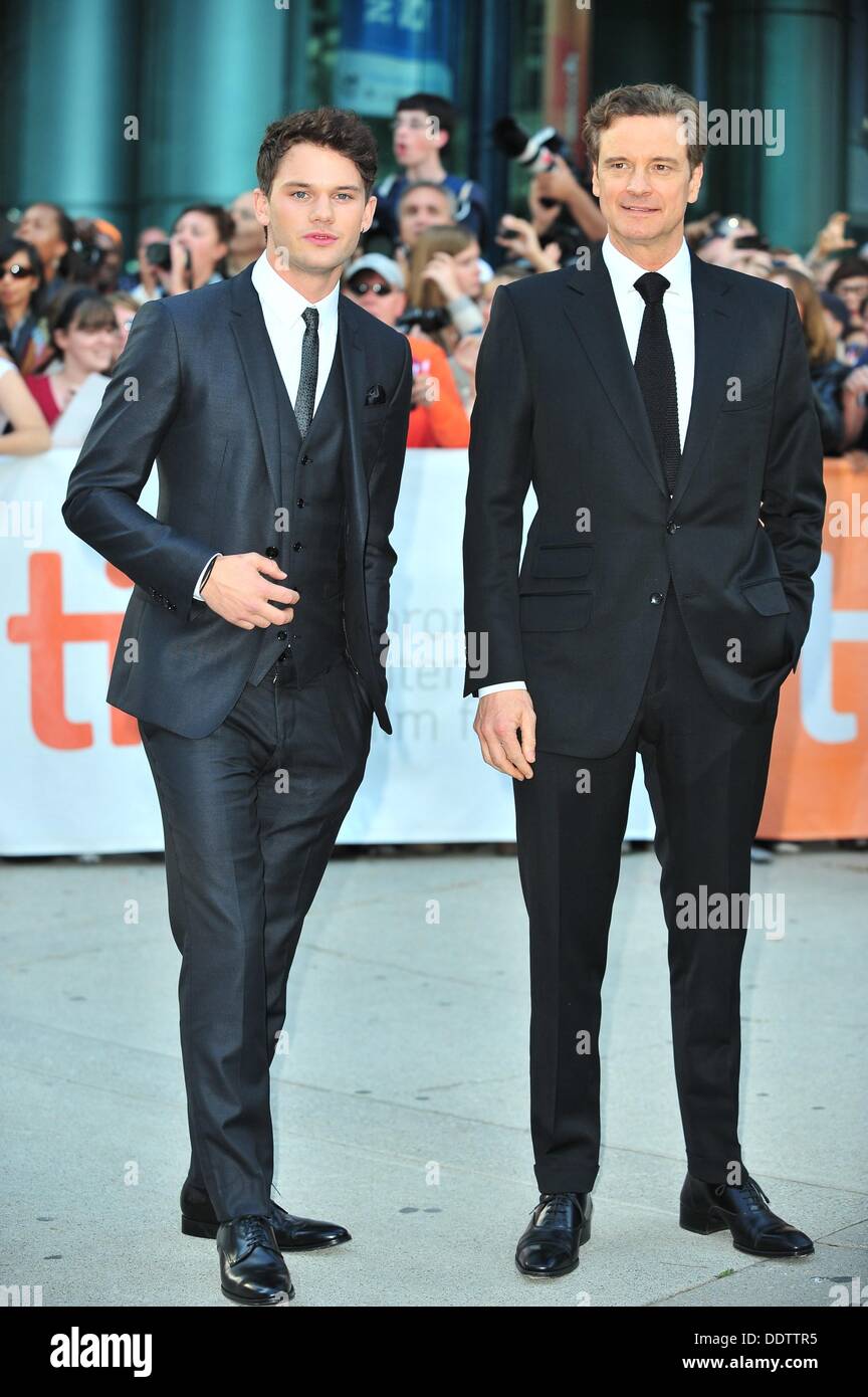 Toronto On Canada 6th Sep 13 Jeremy Irvine Colin Firth At Arrivals For The Railway Man Premiere At The Toronto International Film Festival Roy Thomson Hall Toronto On Canada September 6 13