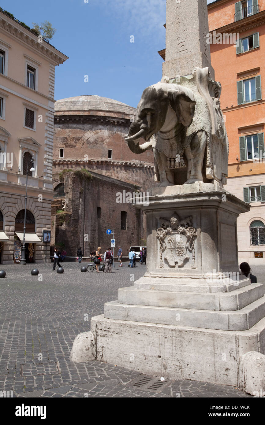 Piazza della Minerva with Bernini's elephant statue and Pantheon, Rome Stock Photo Alamy Piazza della Minerva with Bernini's elephant statue and Pantheon, Rome Stock Photo Alamy