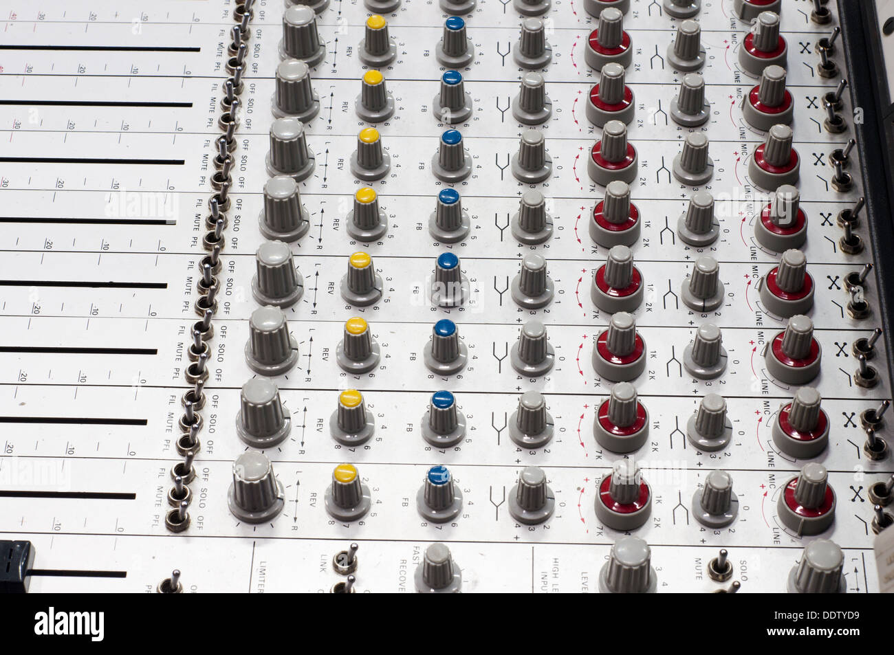Pro audio mixing board at a recording studio Stock Photo Alamy