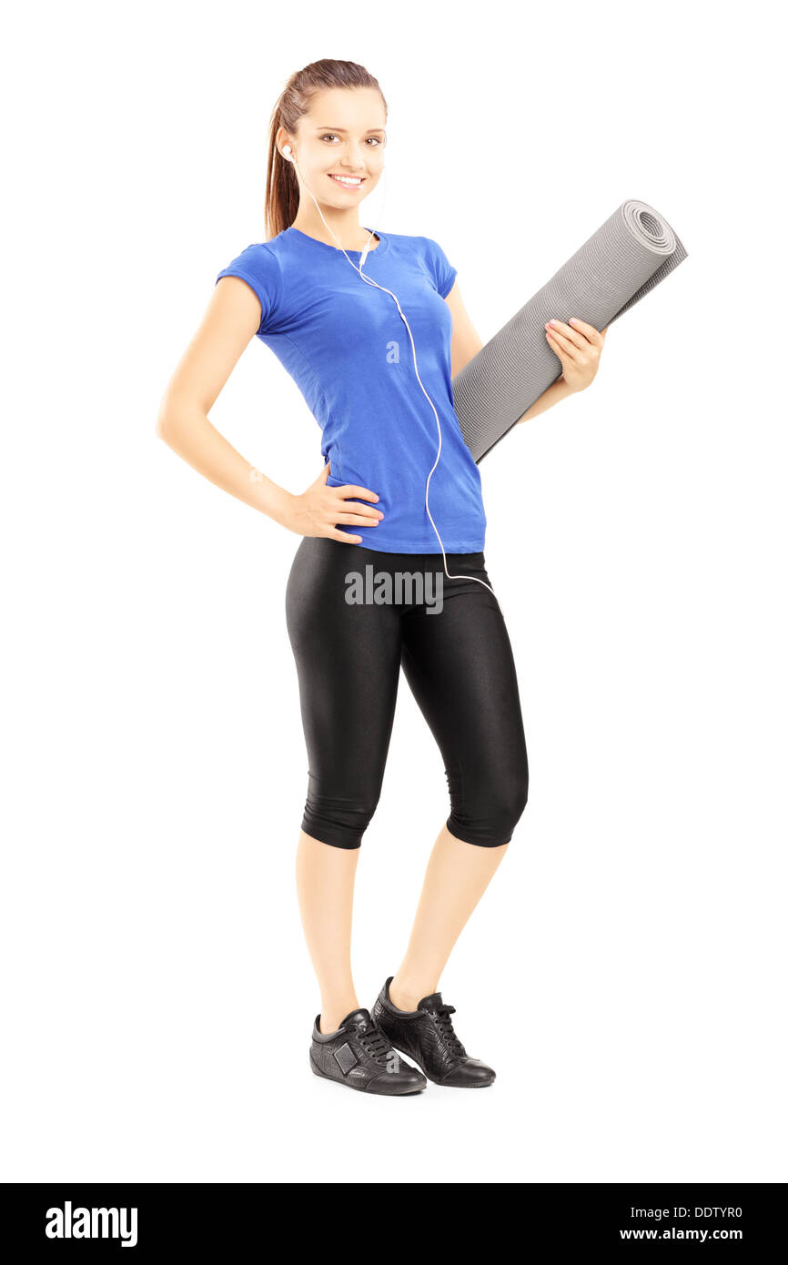 Woman gym clothes full length studio hi-res stock photography and