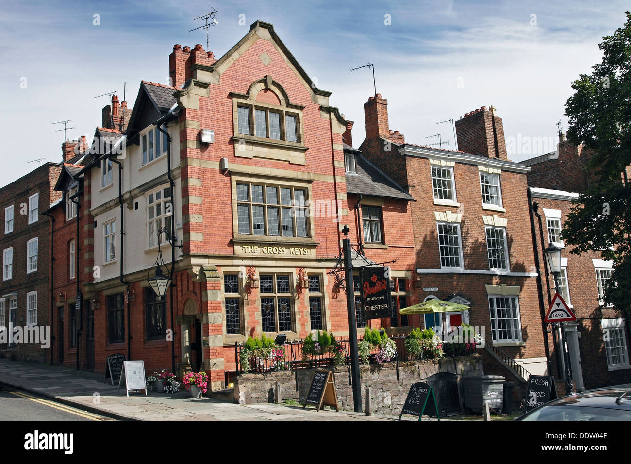 The Cross Keys public house in the city of Chester, England Stock Photo