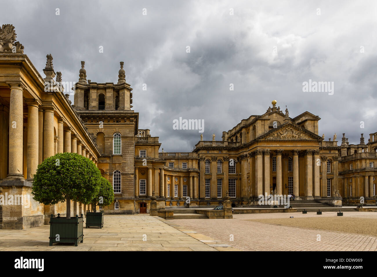 The Great Court at Blenheim Palace in Woodstock, Oxfordshire, England Stock Photo
