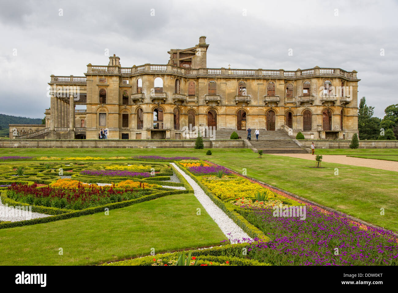 The ruins of Witley Court mansion and gardens in Worcestershire
