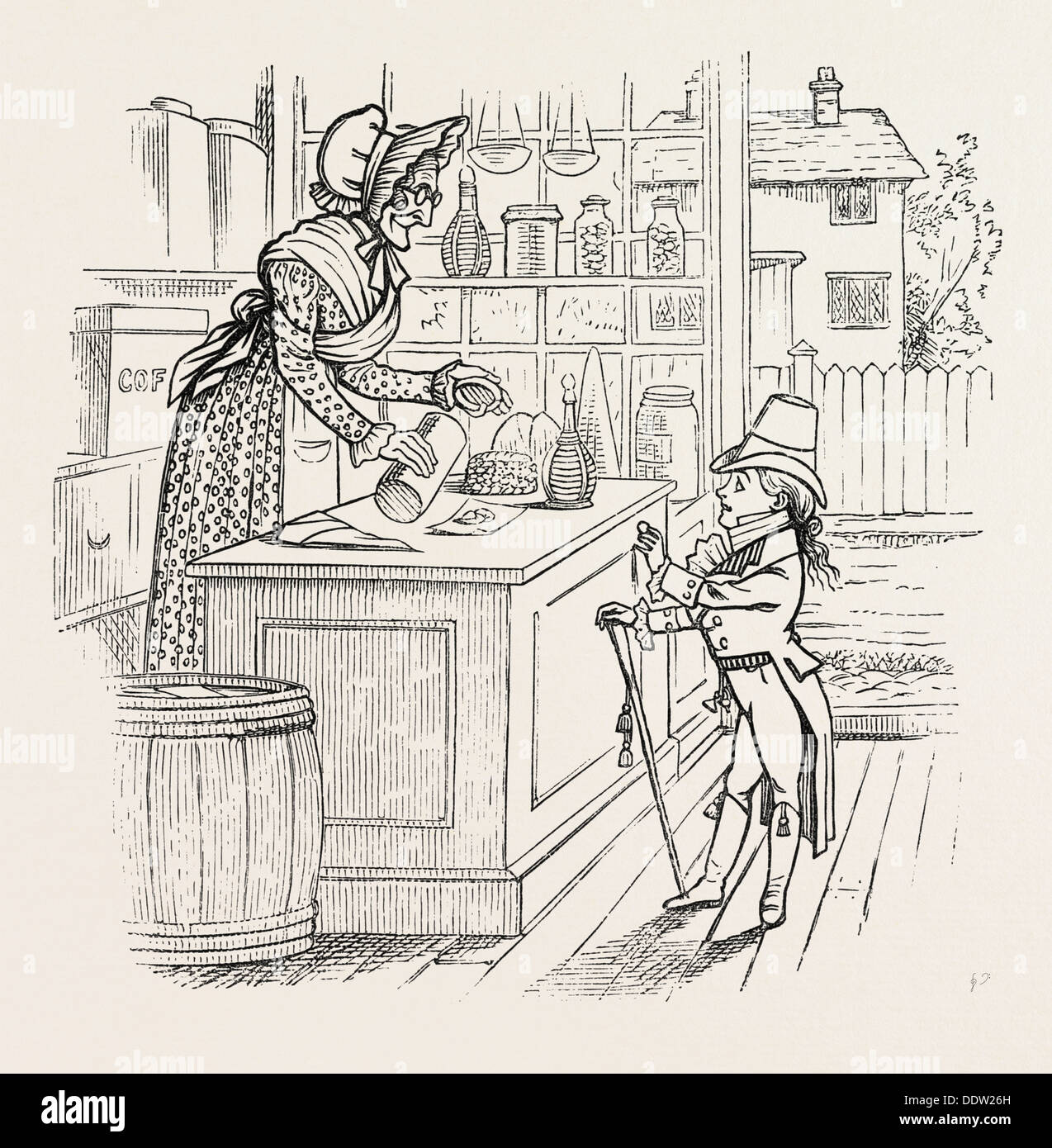 HANDY SPANDY, Jack-a-dandy, nursery rhymes and nursery riddles, ENGRAVING 1882 Stock Photo