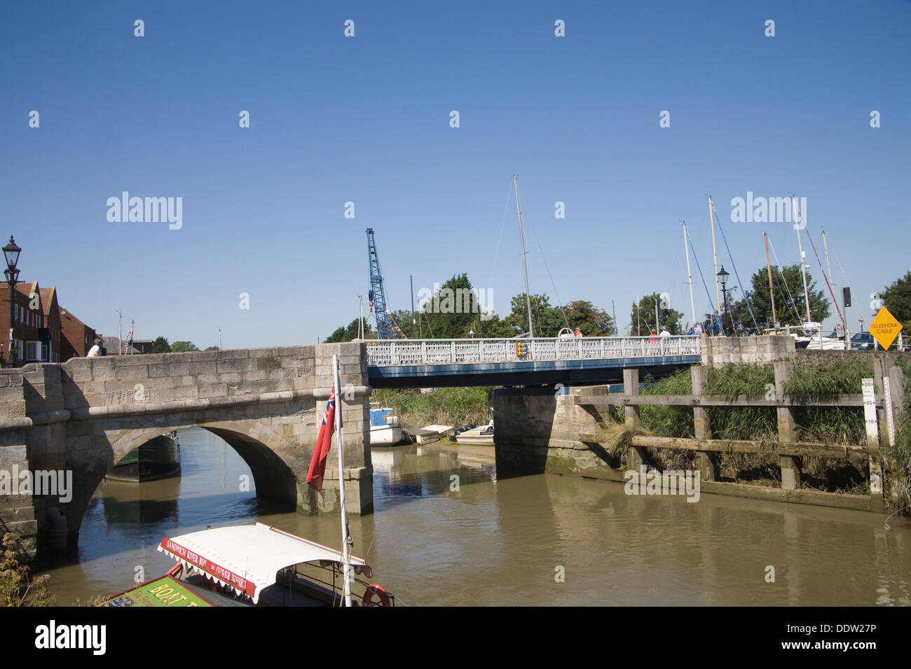 Sandwich Kent England UK Toll bridge built in 1773 of Portland stone