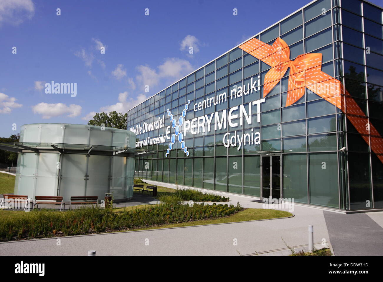 Gdynia, Poland 7th, September 2013 new building of the EXPERYMENT Science Centre opening ceremony. Experyment is a modern scientific and educational playground for amateur explorers and the 'learning through fun' philosophy followers of all ages. Mayor of Gdynia Wojciech Szczurek took part in the ceremony Credit:  Michal Fludra/Alamy Live News Stock Photo