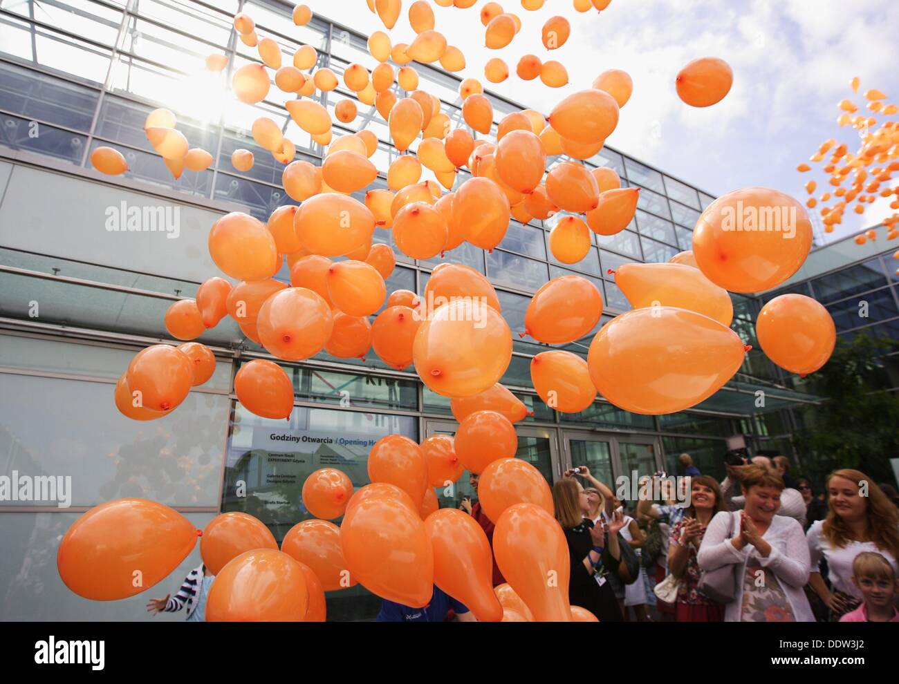 Gdynia, Poland 7th, September 2013 new building of the EXPERYMENT Science Centre opening ceremony. Experyment is a modern scientific and educational playground for amateur explorers and the 'learning through fun' philosophy followers of all ages. Mayor of Gdynia Wojciech Szczurek took part in the ceremony Credit:  Michal Fludra/Alamy Live News Stock Photo