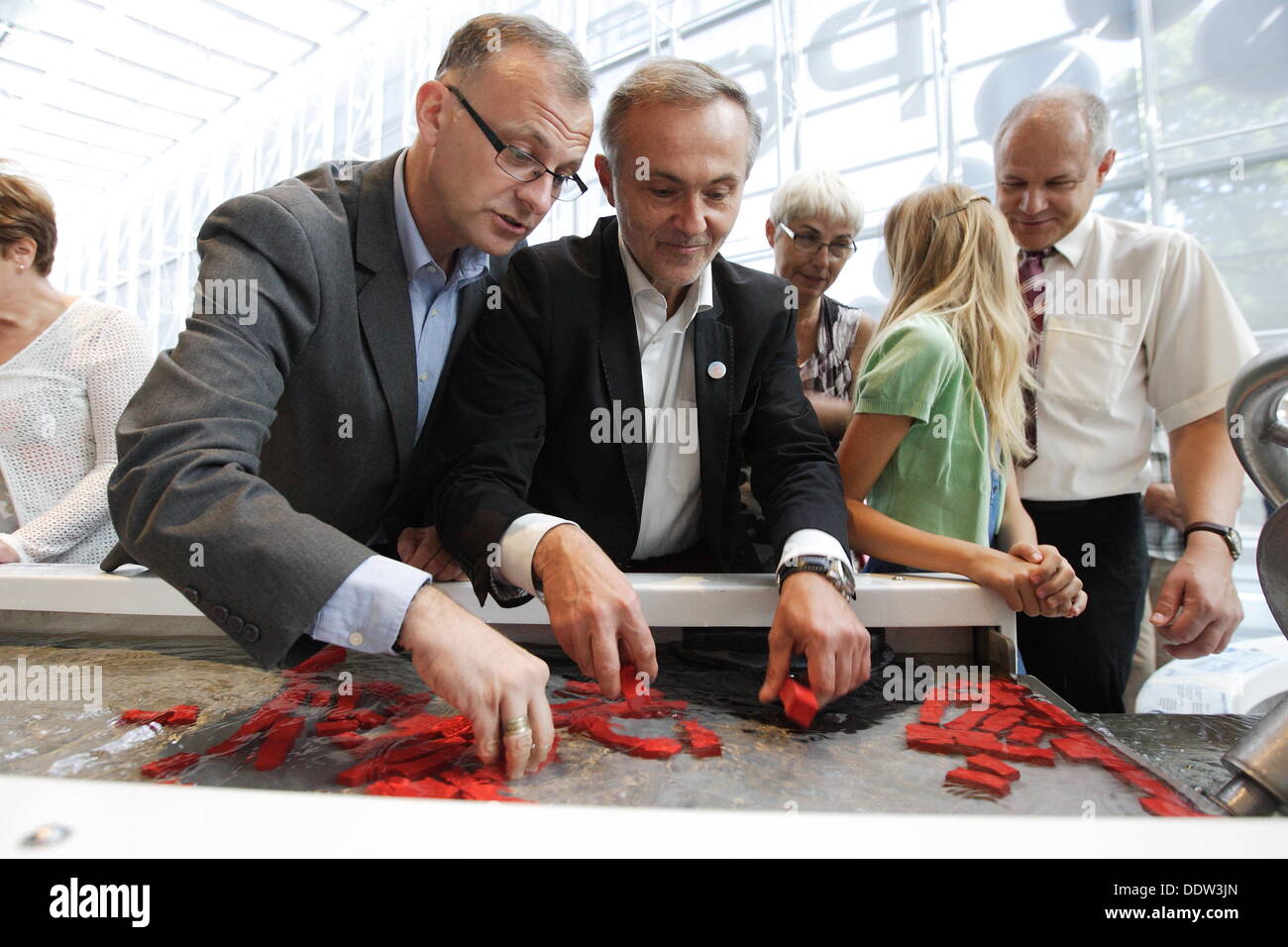 Gdynia, Poland 7th, September 2013 new building of the EXPERYMENT Science Centre opening ceremony. Experyment is a modern scientific and educational playground for amateur explorers and the 'learning through fun' philosophy followers of all ages. Mayor of Gdynia Wojciech Szczurek (pictured) took part in the ceremony Credit:  Michal Fludra/Alamy Live News Stock Photo