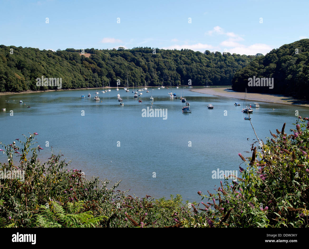 River Fal estuary, Malpas, Truro, Cornwall, UK 2013 Stock Photo