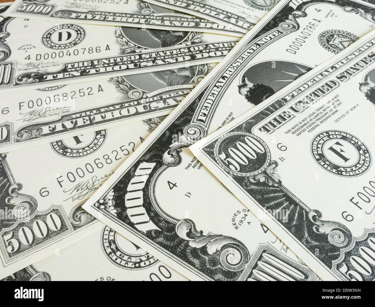 Array Of Fake 10 000 And 5 000 United States Currency Banknotes USA 10000-dollar-bill-back
