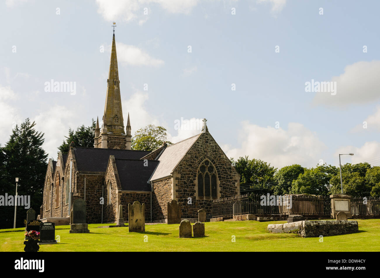 Drummaul Parish Church of Ireland, Randalstown, Northern Ireland Stock