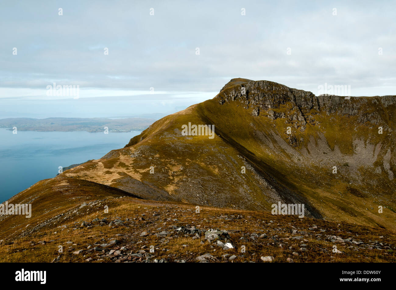 The summit ridge of Beinn Sgritheall, near Arnisdale on Loch Hourn, Highland region, Scotland, UK Stock Photo