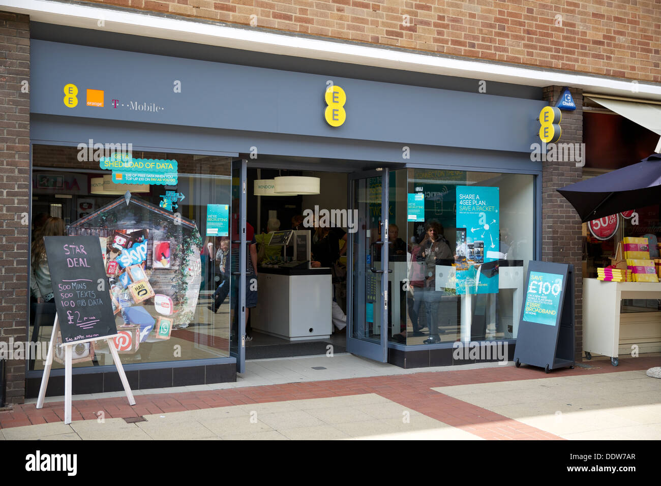 EE Shop Front Stock Photo