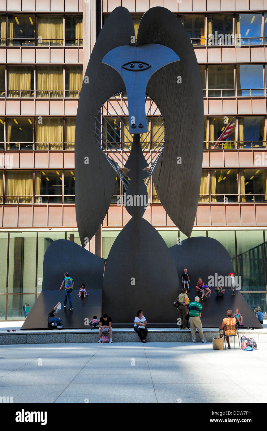 Chicago's Picasso statue at Daley Plaza. ChicaGO Stock Photo Alamy