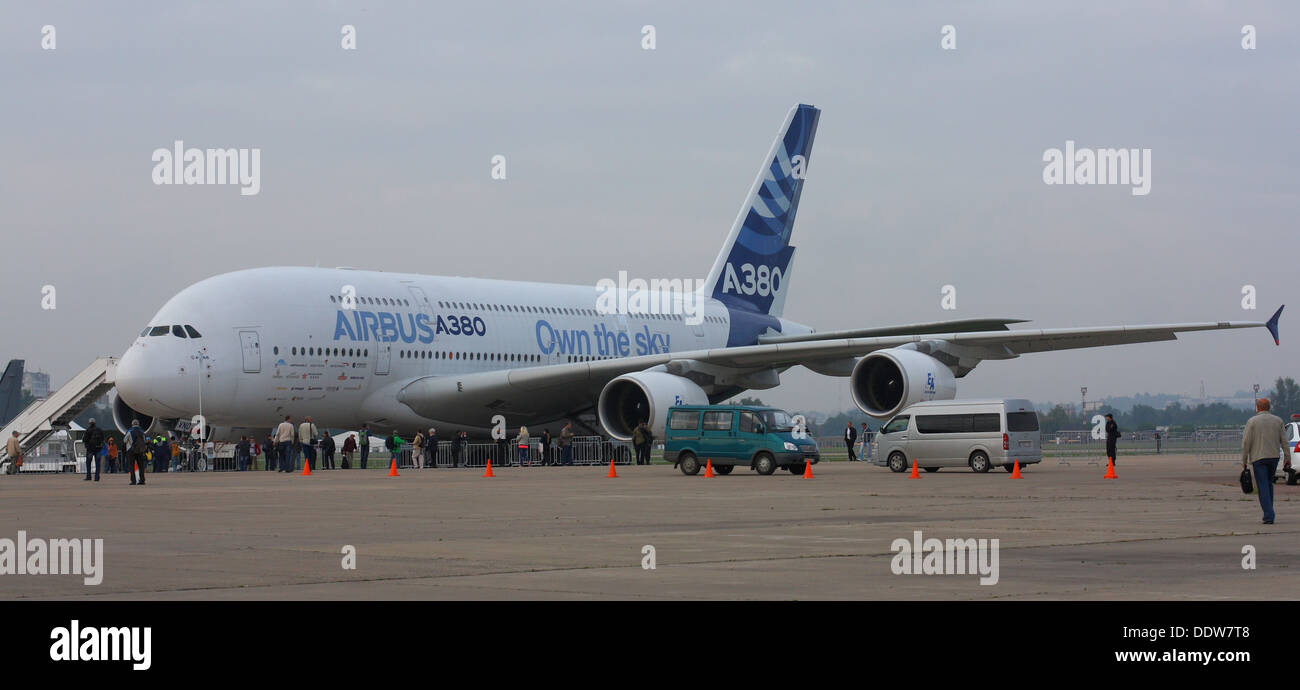 Airbus A380 at the MAKS-2013 Stock Photo