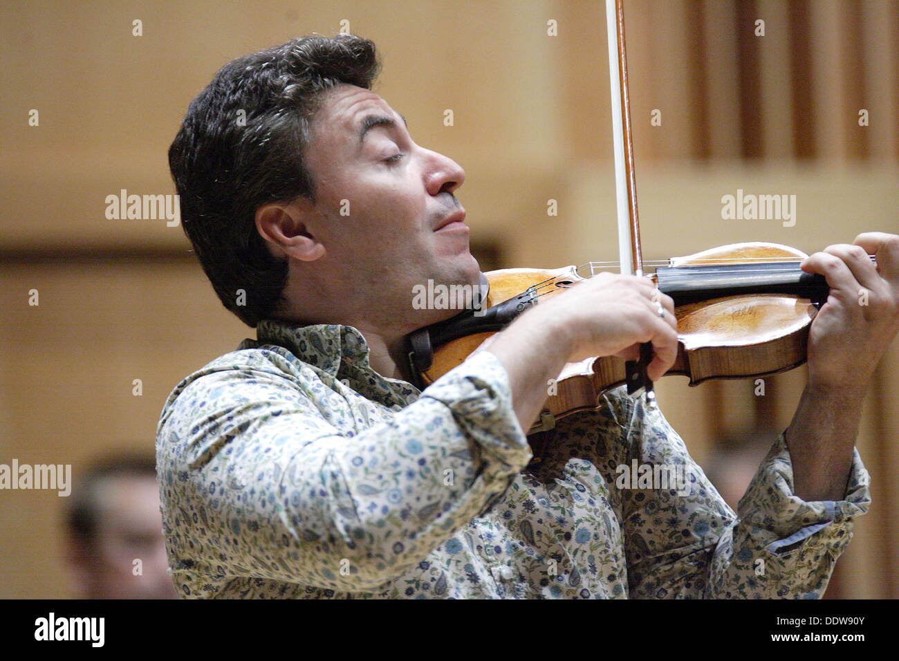 Gdansk, Poland 7th, September 2013 General rehearsal before the Maxim Vengerov concert with the International Menuhin Music Academy students as a part of Solidarity of Arts festival in Gdansk. Pictured: Russian violinist, violist, and conductor Maxim Vengerov . Credit:  Michal Fludra/Alamy Live News Stock Photo