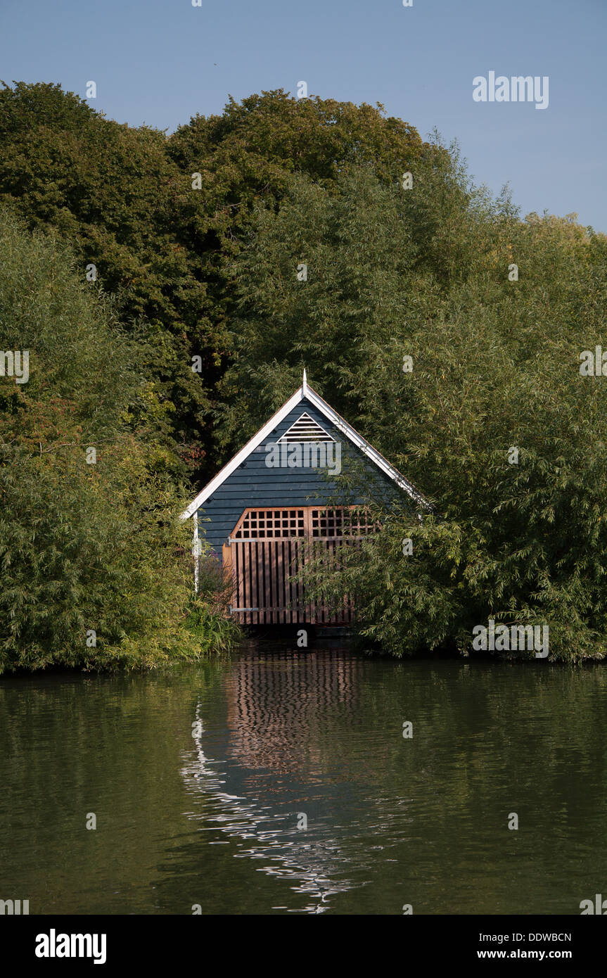 Boathouse, River Thames Stock Photo