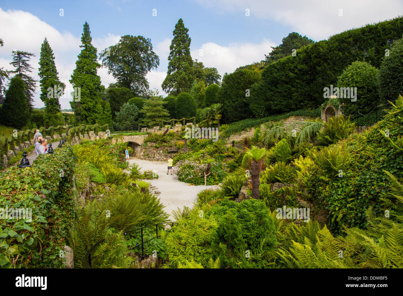 The Fern Dell in Brodsworth Hall Gardens in Doncaster, South Yorkshire