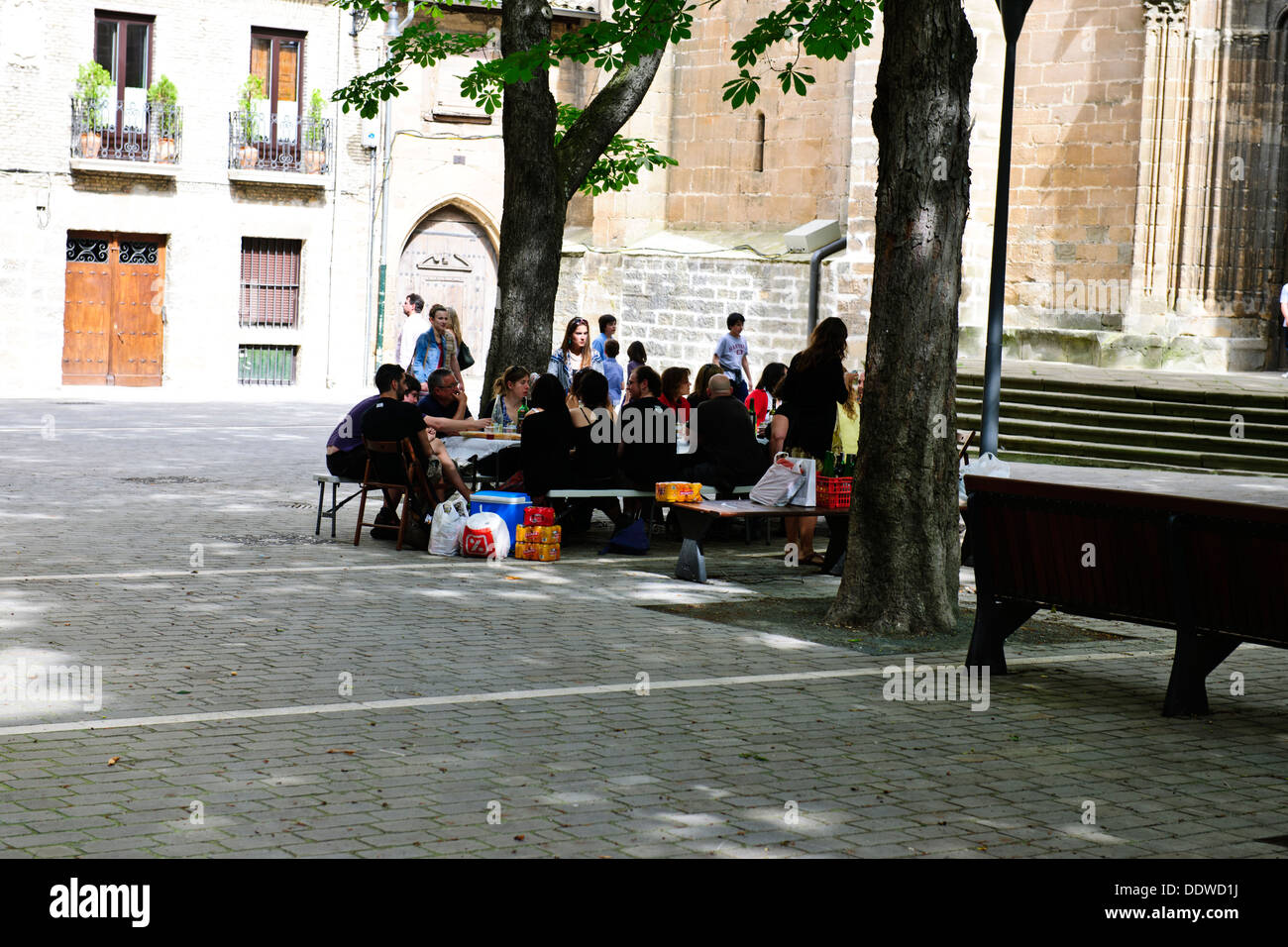 Typical Portuguese Picnic pastime,gathering,City Square,drinking
