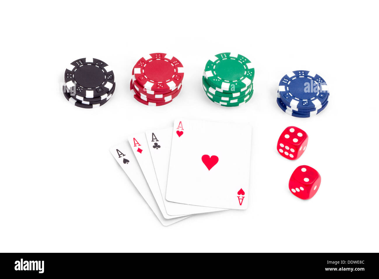 poker chips and cards isolated Stock Photo Alamy
