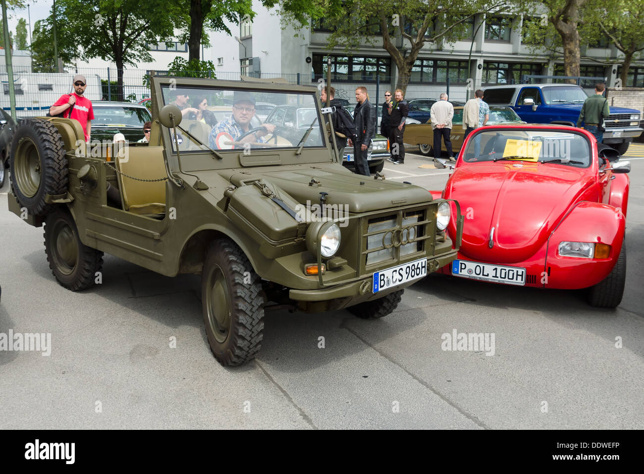 BERLIN - MAY 11: Military vehicle DKW Munga by Auto Union, 26th Oldtimer-Tage Berlin-Brandenburg, May 11, 2013 Berlin, Germany Stock Photo