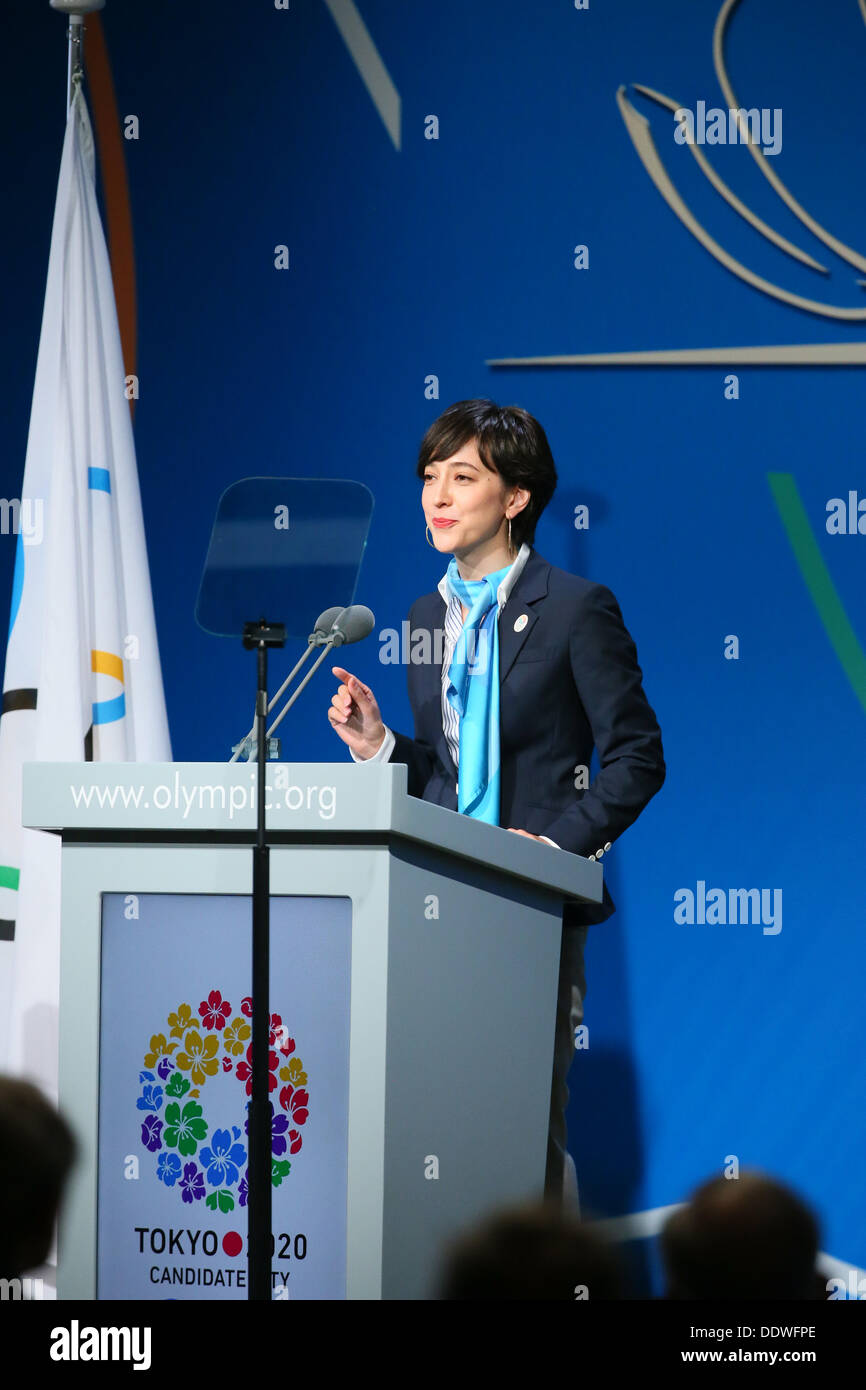 Tokyo, Japan. 7th Sep, 2013. Christel Takigawa, SEPTEMBER 7, 2013 :  Ambassador of the Tokyo 2020 Bib Committee Christel Takigawa speaks during  the 2020 Summer Olympic Games bid fianl presentation during the