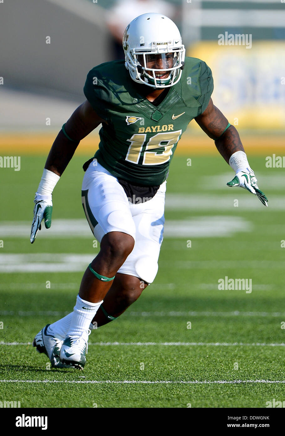 Waco, TX, USA. 7th Sep, 2013. Baylor Bears cornerback Ryan Ried #19 during  second half of NCAA football game at Floyd Casey Stadium in Waco, TX.  Baylor defeat Buffalo 70-13. Credit: csmAlamy