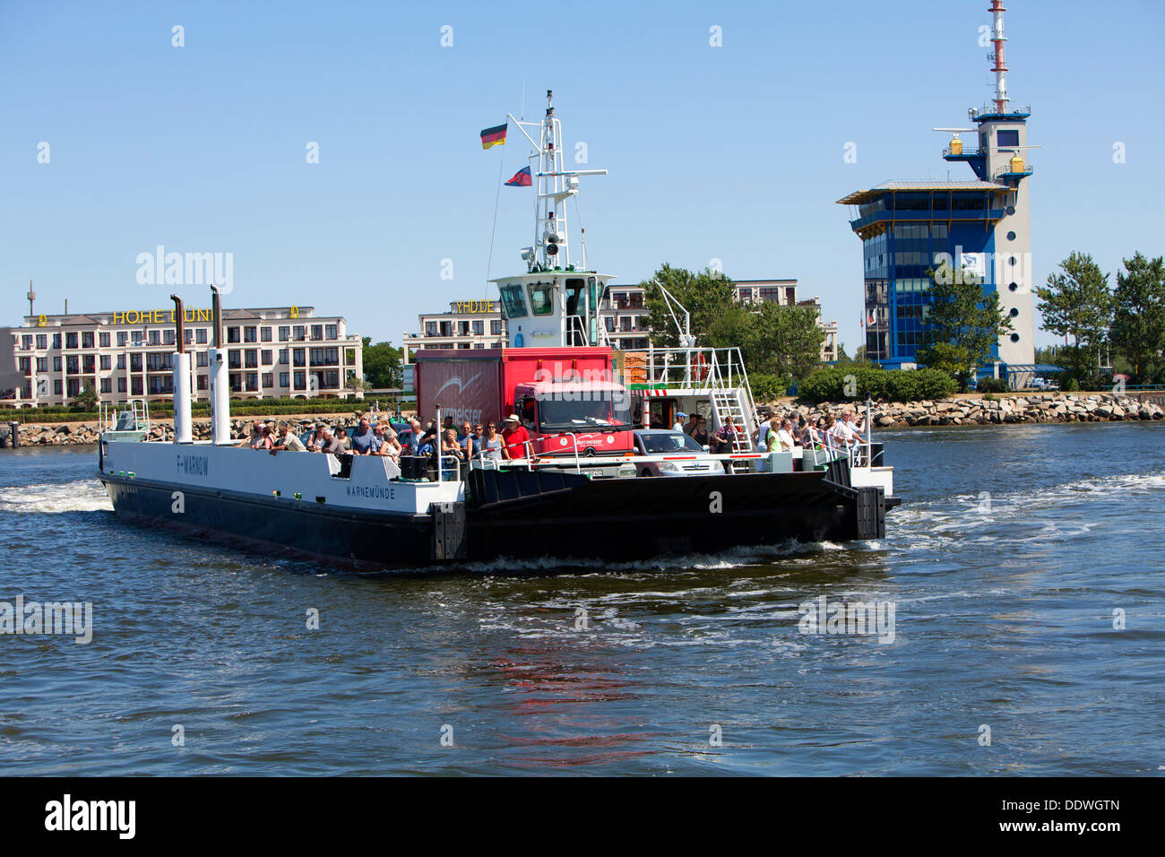 Ferry at Warnemunde a seaside resort in the district of Rostock