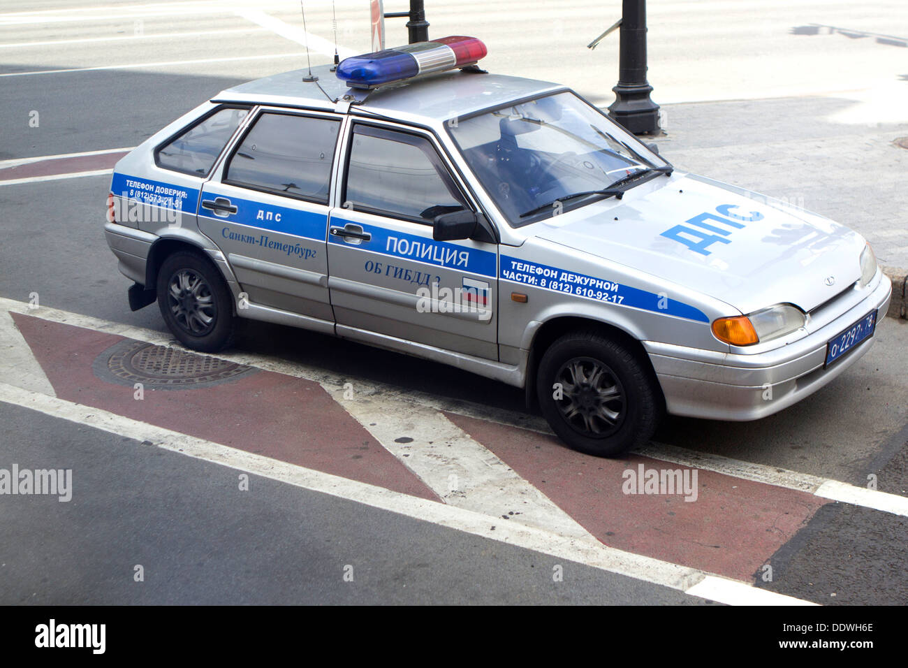 Russian police car hi-res stock photography and images - Alamy