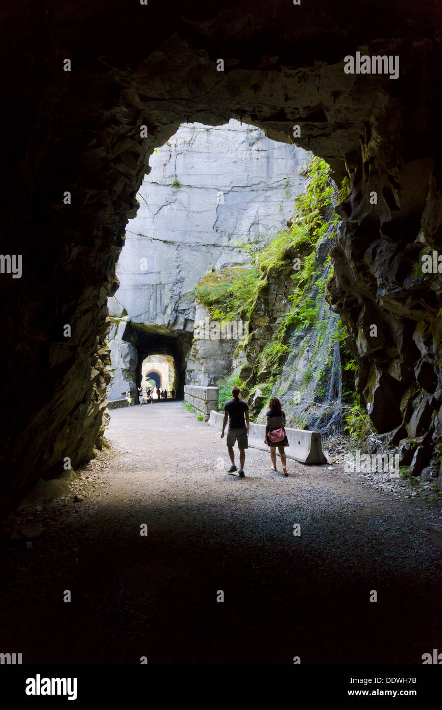 Othello Tunnels, Coquihalla Canyon Provincial Park, Hope, British Columbia, Canada. Stock Photo