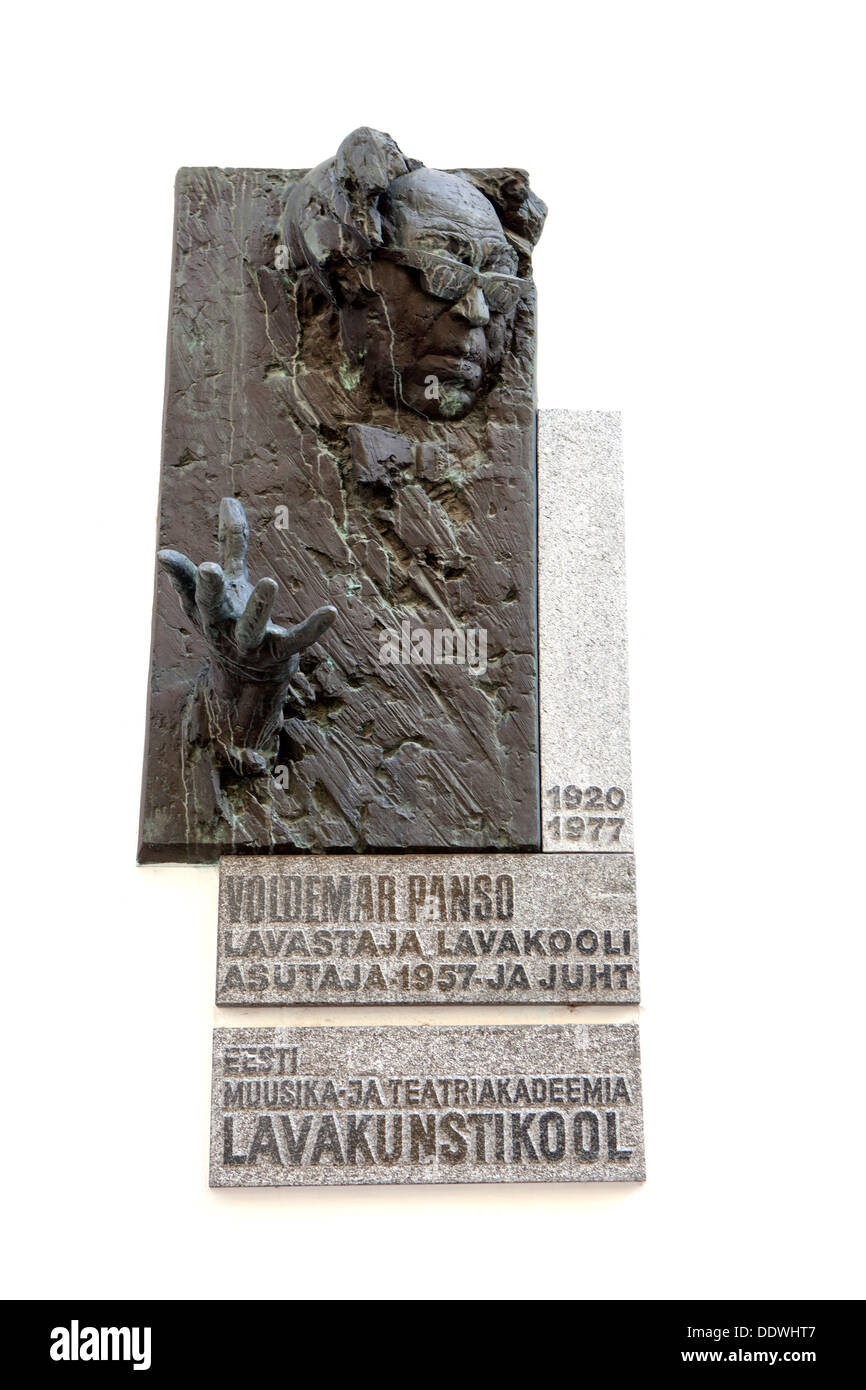 Medieval Old Town of Tallinn, capital and largest city of Estonia, Baltic state Voldemar Panso EMTA Drama School Stock Photo