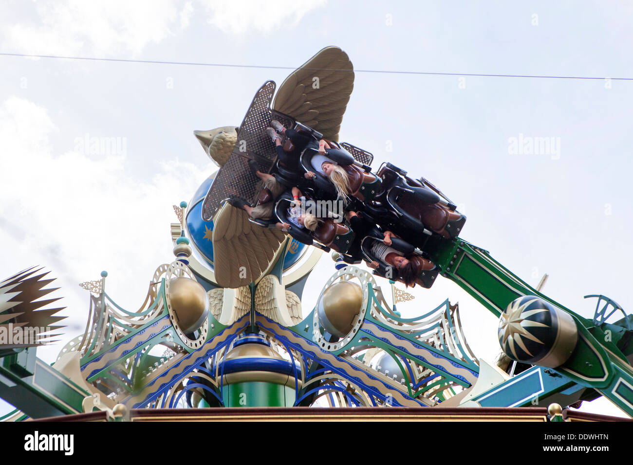 The Aquila ride at Tivoli Gardens amusement park, Copenhagen, Denmark Stock Photo
