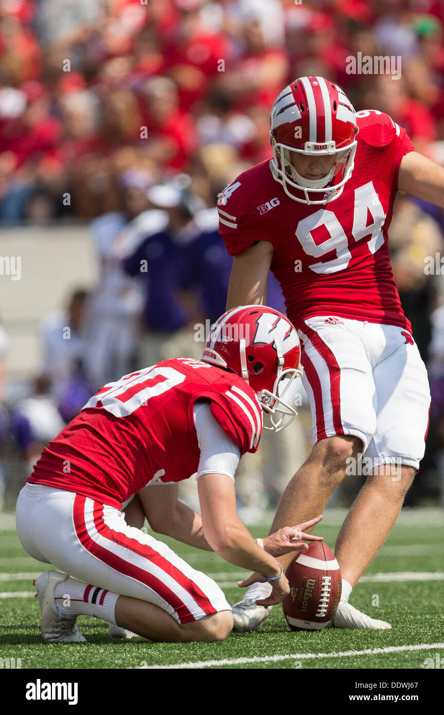 Wisconsin Kicker Madison, Wisconsin, USA. 7th Sep, 2013. September 7, 2013: Wisconsin ...
