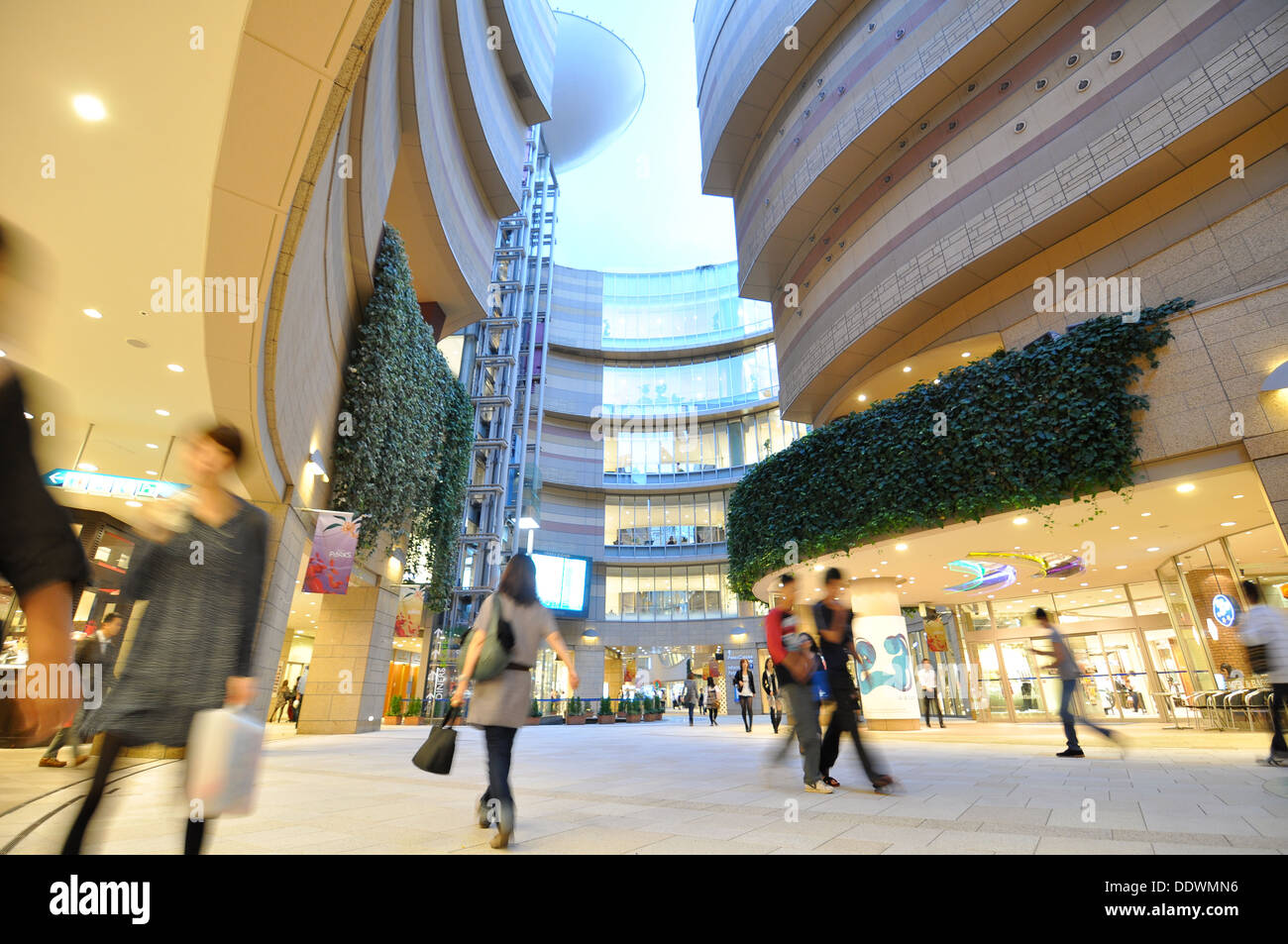 Namba Parks shopping mall in the entertainment district of Namba in Osaka, Japan. Stock Photo